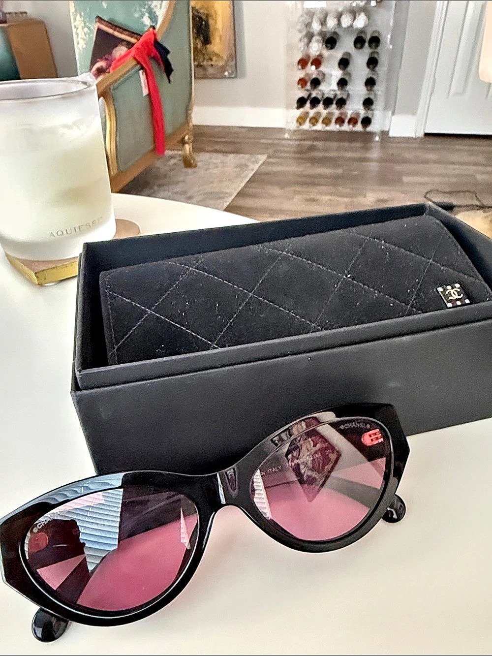 Chanel Black & Pink Sunglasses